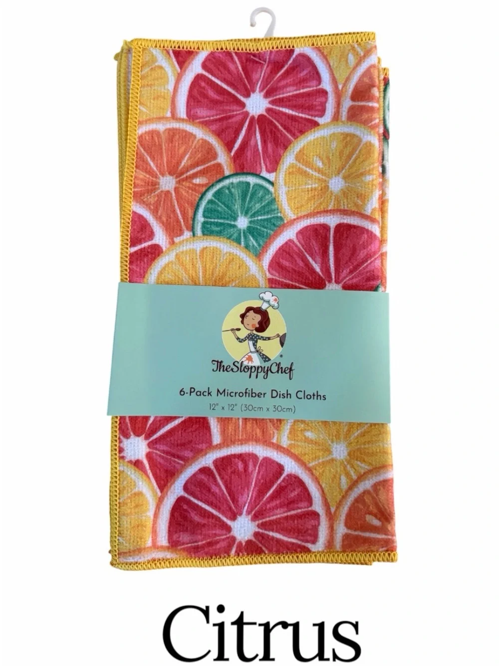 The Sloppy Chef 6 Pack Microfiber Dish Cloths